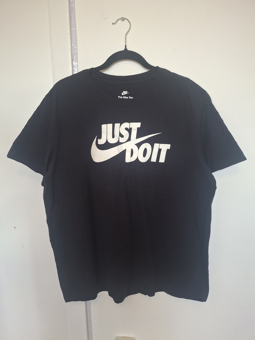 Nike Black Tee with White 'Just Do It' Swoosh